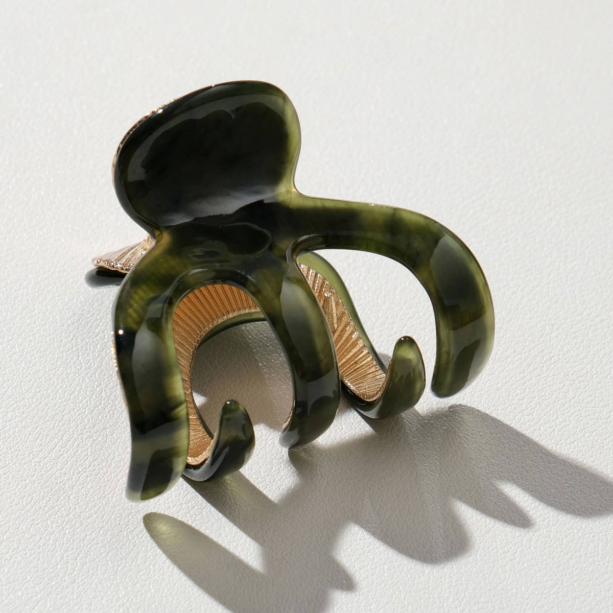 Jade Vintage Octopus Metal Claw Clip - Small