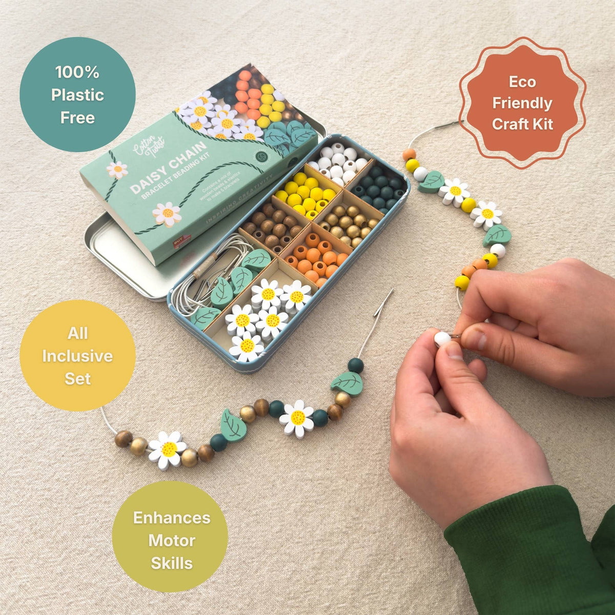 Cotton Twist Bracelet Beading Kits — Large